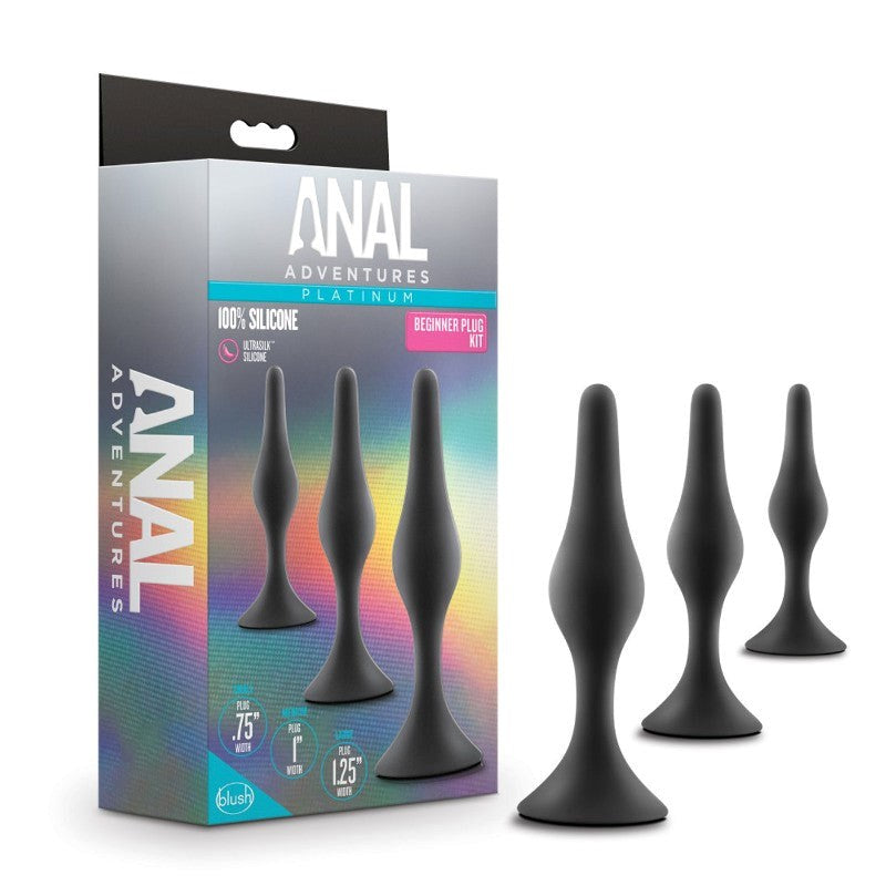 Anal Adventures Platinum Beginner Plug Kit Butt Plugs