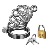Asylum 4 Ring Locking Chastity Cage Male Chastity
