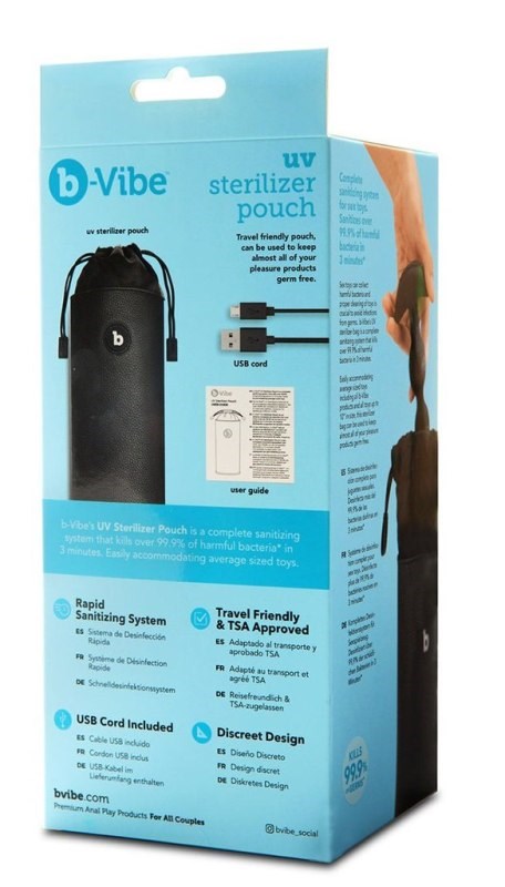 B-Vibe UV Sterilizer Pouch - Safeguard Your Pleasure Adult Toy Cleaner