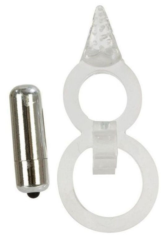 Basic Essentials Vibrating Dual Support Enhancer Cock Ring - Cock Rings