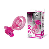 Bodywand Rechargeable Duo Ring with Clit Tickler - Sensual Delight Vibrating Cock Rings