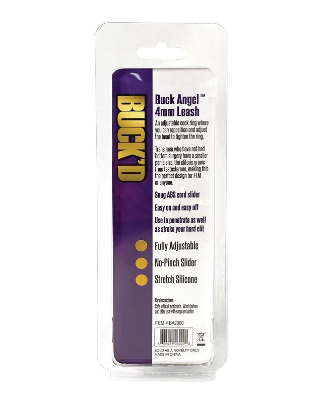 Buck'd 4mm Cock Leash Cock Rings