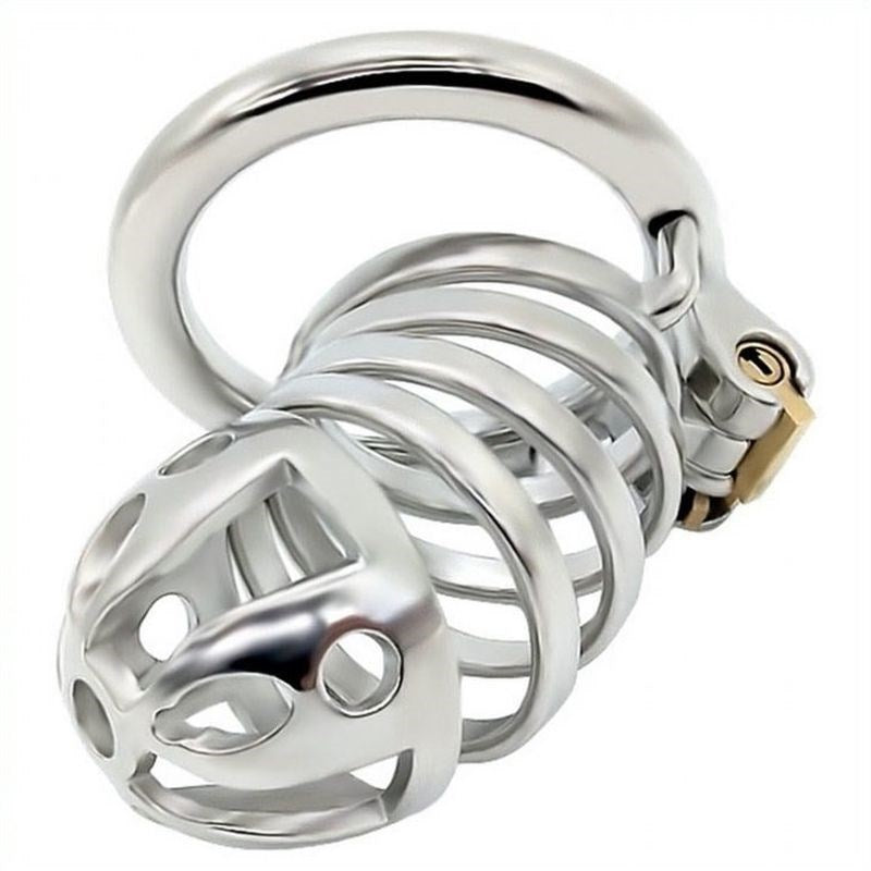 Captivated Stainless Steel Locking Chastity Cage Male Chastity