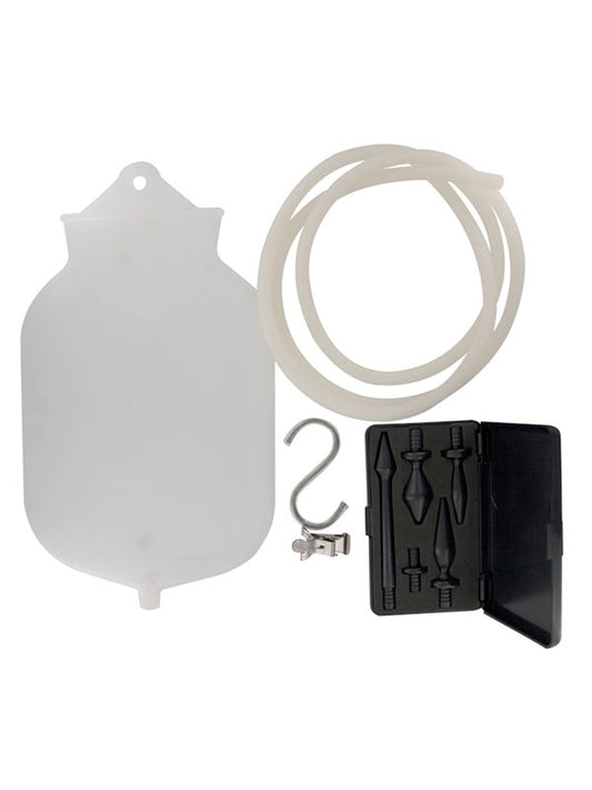 CleanStream Premium Silicone Enema Set White Anal Cleansing