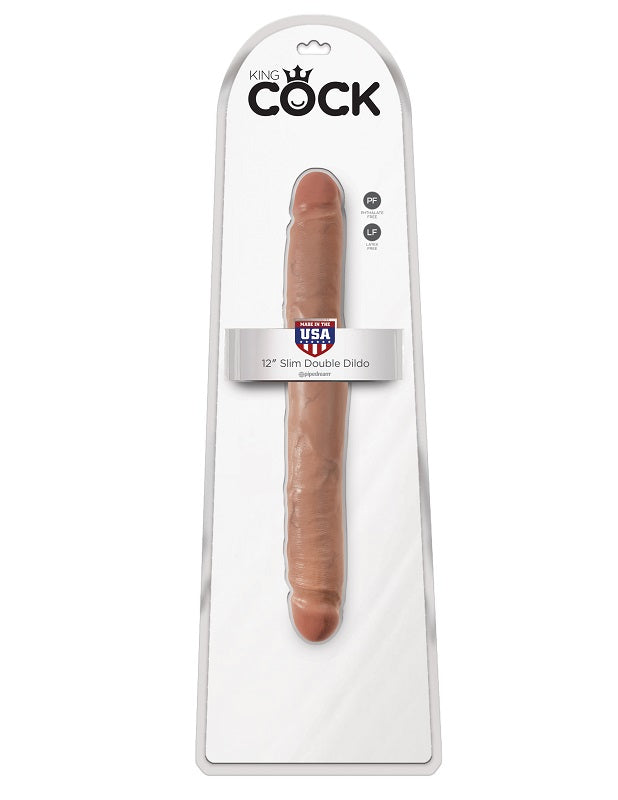 King Cock 12 inch Slim Double Ender Realistic Dildo Double Ender
