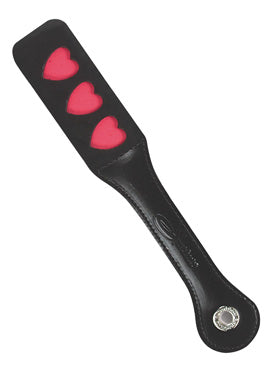 Sportsheets 12 Inch Leather Heart Impression Paddle - Paddles And Slappers
