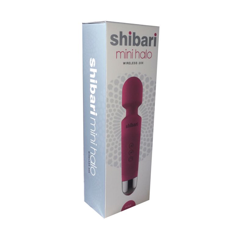 Shibari Mini Halo 20 Functions Body Wand Massager Pink Body Wands