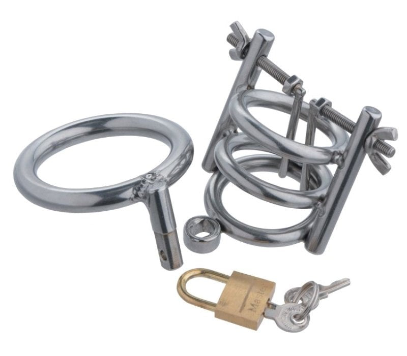 Master Series' Premium Urethral Chastity Cage - Sterilizable and Durable Cock Rings