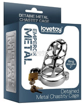 Detained Metal Chastity Cage Male Chastity