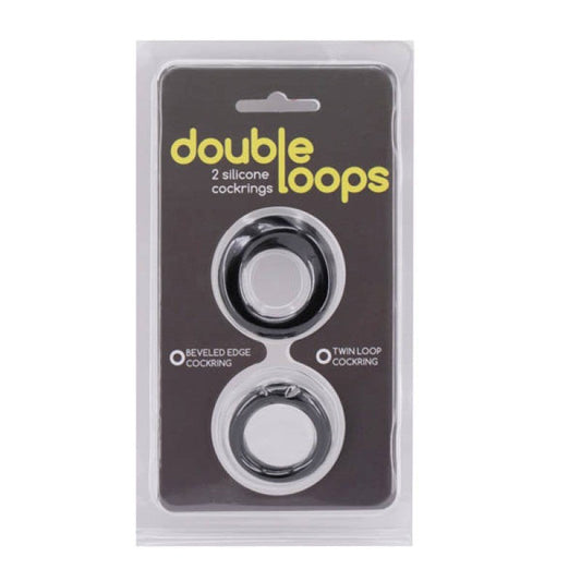 Double Loops Silicone Cockrings Set Stretchy Cock Rings