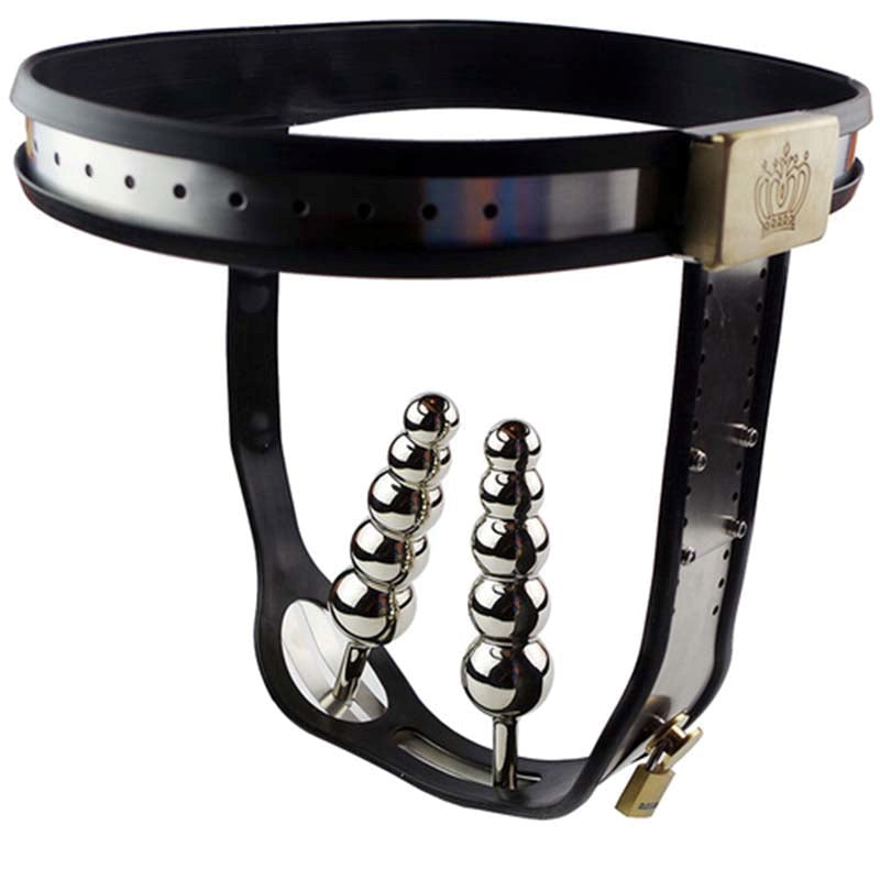 Dual Plug Female Chastity Belt Male Chastity