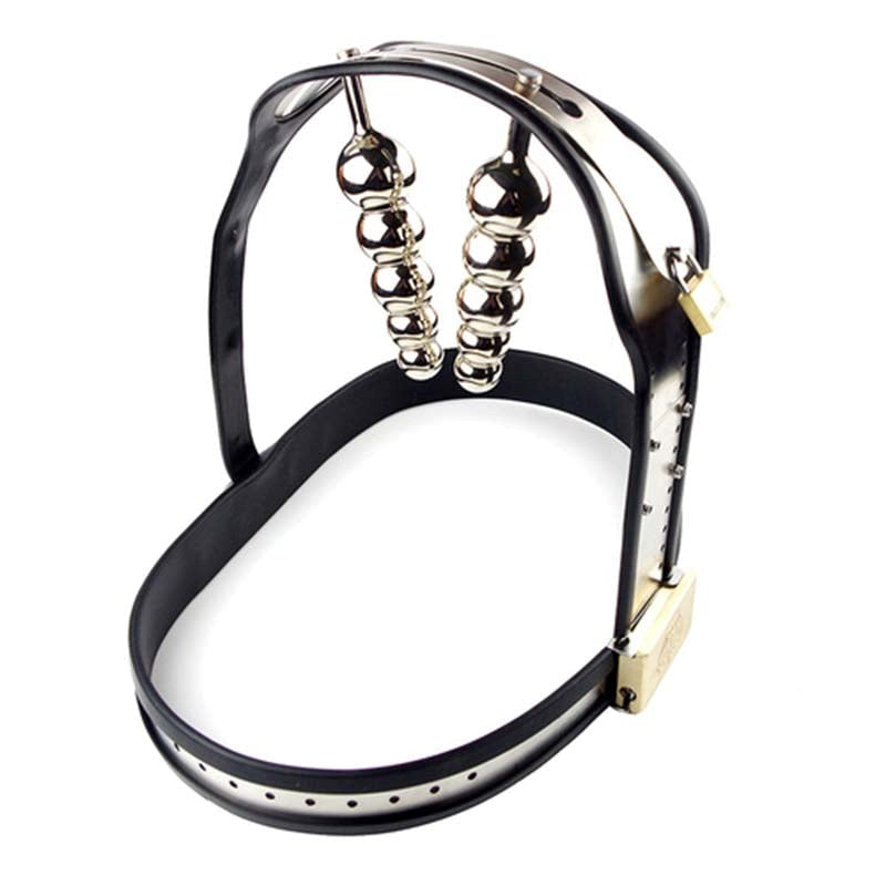 Dual Plug Female Chastity Belt Male Chastity