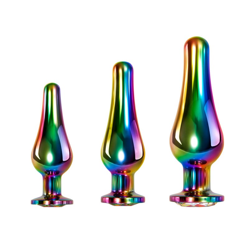 Evolved Rainbow Metal Plug Set - Colorful Ecstasy Awaits Butt Plugs