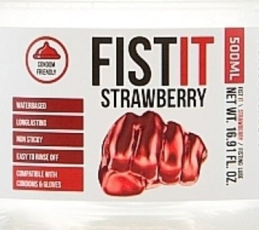 Fist-It Anal Lube Strawberry Extra Thick 500ml Water Based Lubes