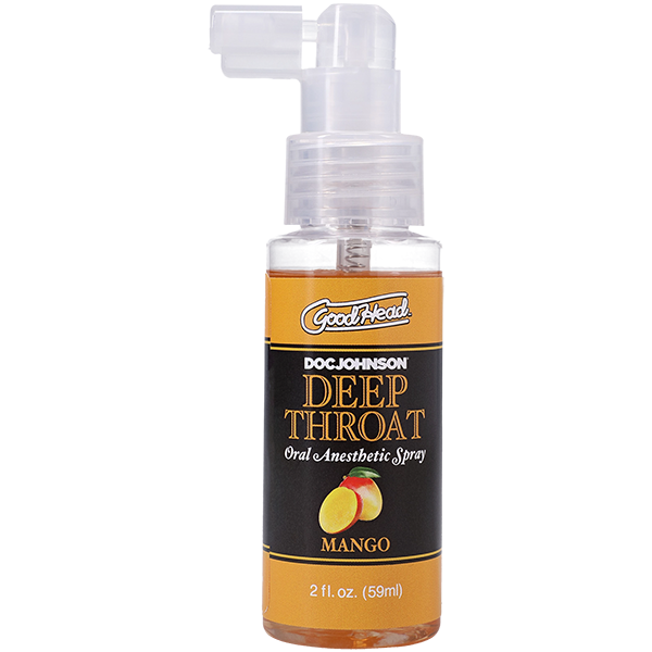 Doc Johnson GoodHead Mango Flavoured Deep Throat Spray 59ml Delay and Excite Sprays