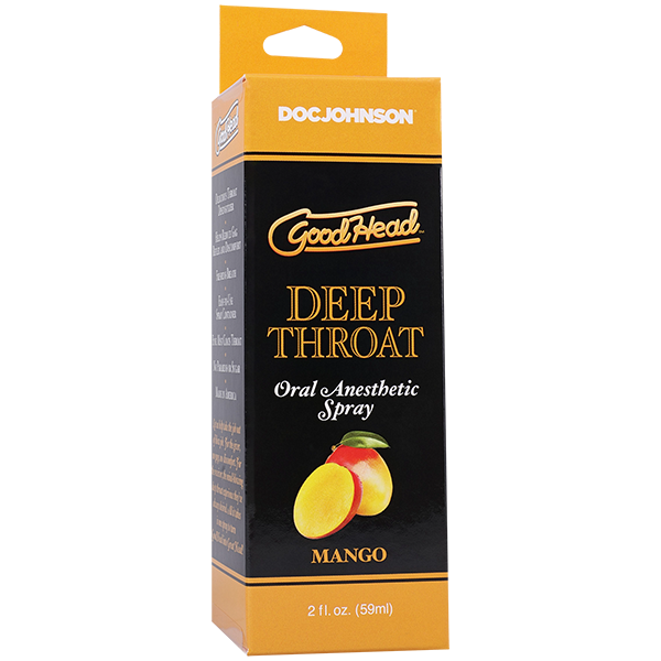 Doc Johnson GoodHead Mango Flavoured Deep Throat Spray 59ml Delay and Excite Sprays