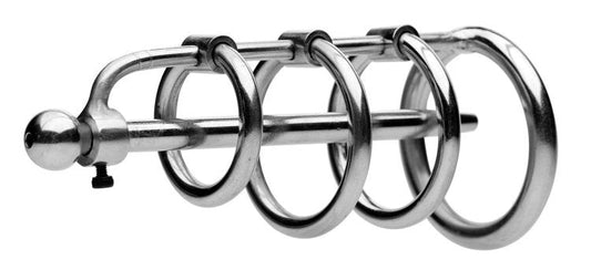 Gates Of Hell Stainless Steel Adjustable Cum Through Sound Cage - Cock Rings