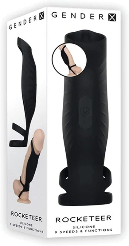 Gender X ROCKETEER - Innovative Pleasure Device for Solo or Shared Ecstasy Pumps, Extenders and Sleeves