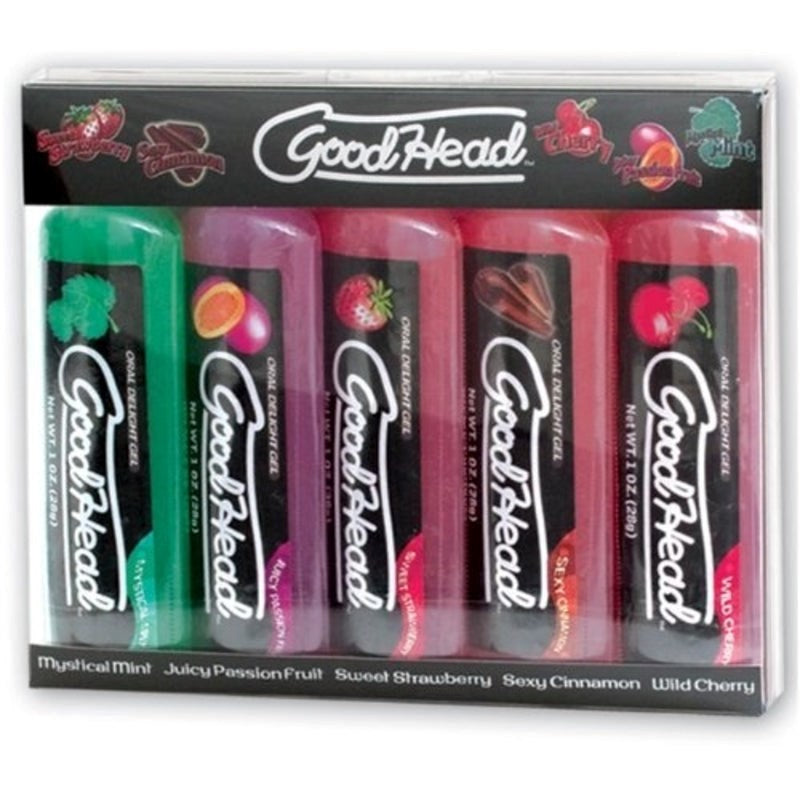 Doc Johnson Good Head Oral Delight Adult Lubricant 5 Pack Delay and Excite Sprays