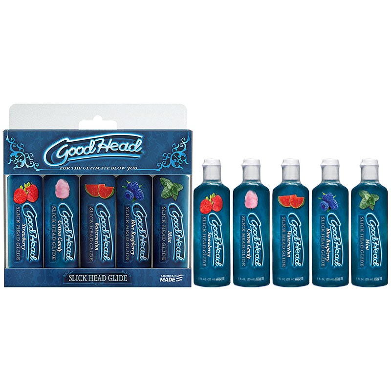 GoodHead Slick Head Glide - Vegan, Cruelty-Free Pleasure Pack Water Based Lubes