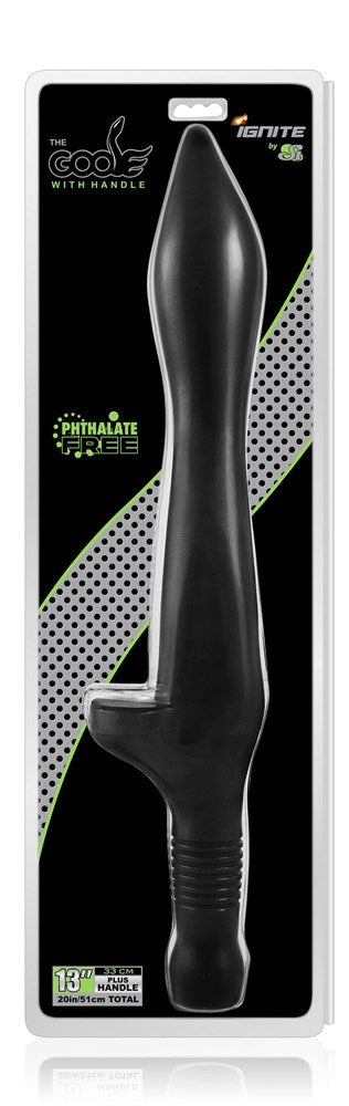 Ignite Small Goose with Handle Black Anal Dildos