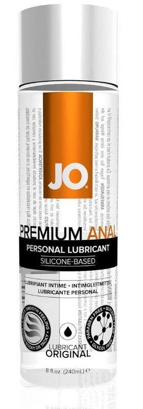 JO Premium Silky Anal Lubricant - Long-Lasting Comfort Silicone Based Lubes