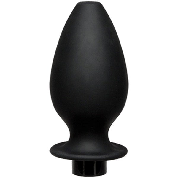 Kink Flow Fill Silicone Anal Douche Accessory Black Enemas and Douches