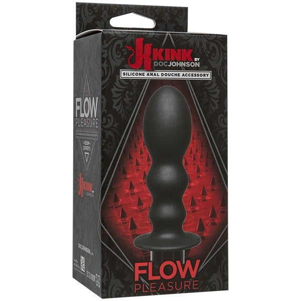 Kink Flow Silicone Anal Douche Accessory Pleasure Black Enemas and Douches