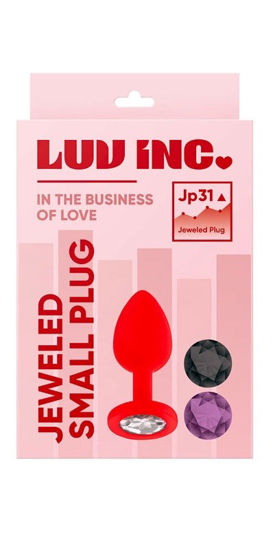Luv Inc Jp31 Small Jeweled Silicone Butt Plug Red Prostate Toys