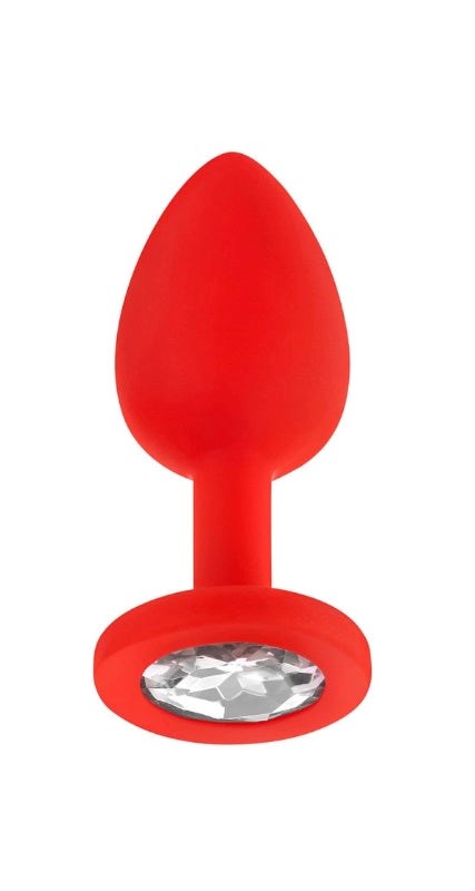 Luv Inc Jp31 Small Jeweled Silicone Butt Plug Red Prostate Toys