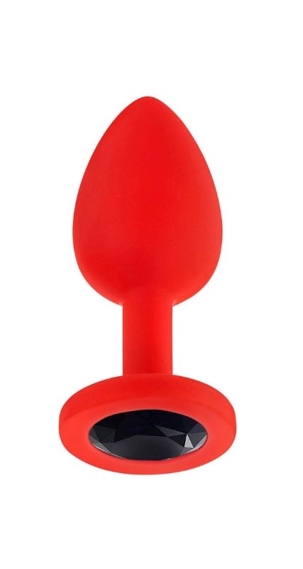 Luv Inc Jp31 Small Jeweled Silicone Butt Plug Red Prostate Toys