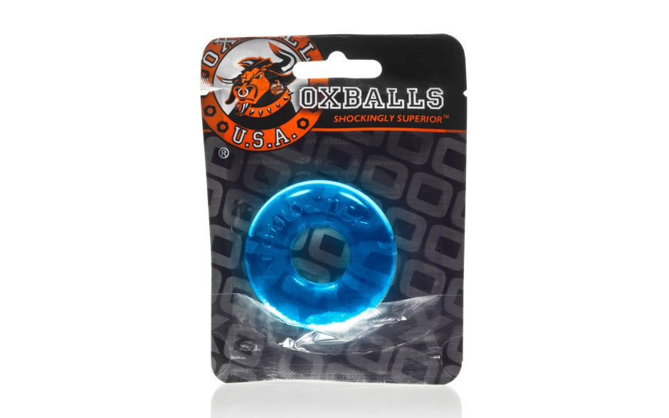 OxBalls Donut 2 Mens Stretchy Cock Ring Large Ice Blue Stretchy Cock Rings