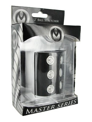 Masters Series Vault Neoprene Ball Stretcher Black Cock Rings