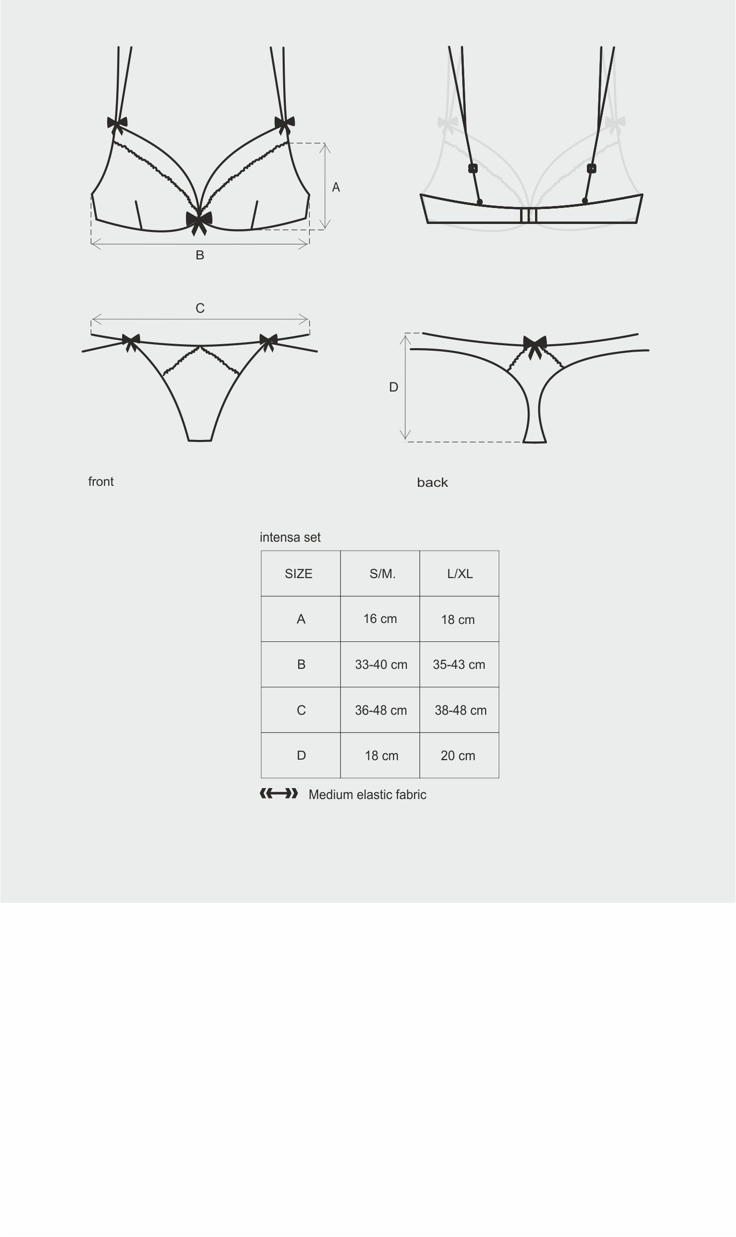 Obsessive Intensa 2 Piece Womens Bra and Panty Set Bras and Bra Sets