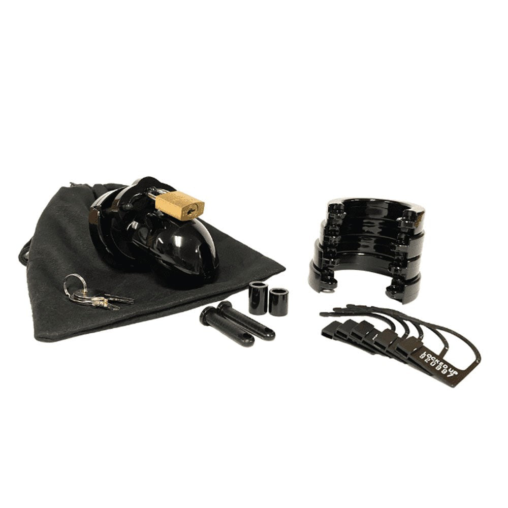 Mr. Stubb Chastity Cock Cage Kit - Black Male Chastity