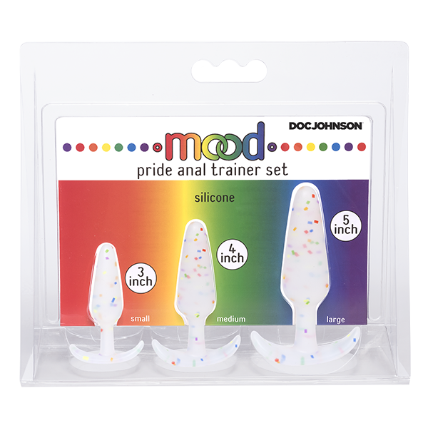 Doc Johnson Pride Silicone Anal Trainer Set Butt Plugs