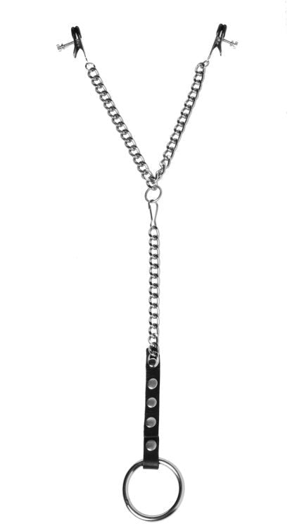 Nipple Clamps And Cock Ring Set - Cock Rings
