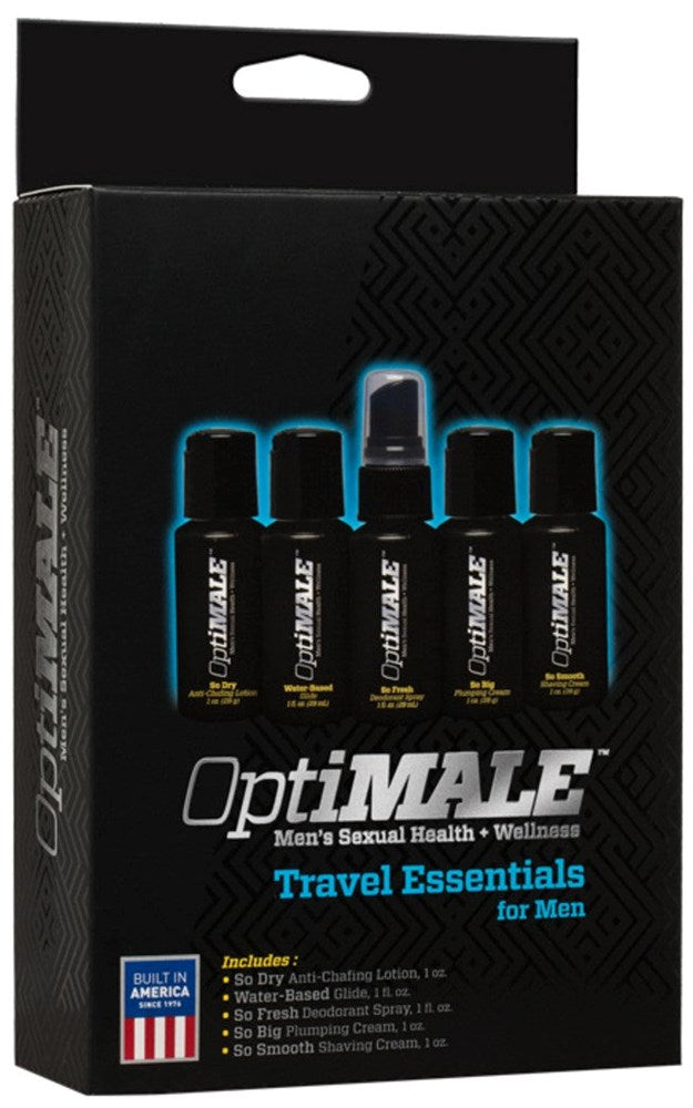 OptiMALE - Portable Grooming Kit for Confident Travelers Delay and Excite Sprays