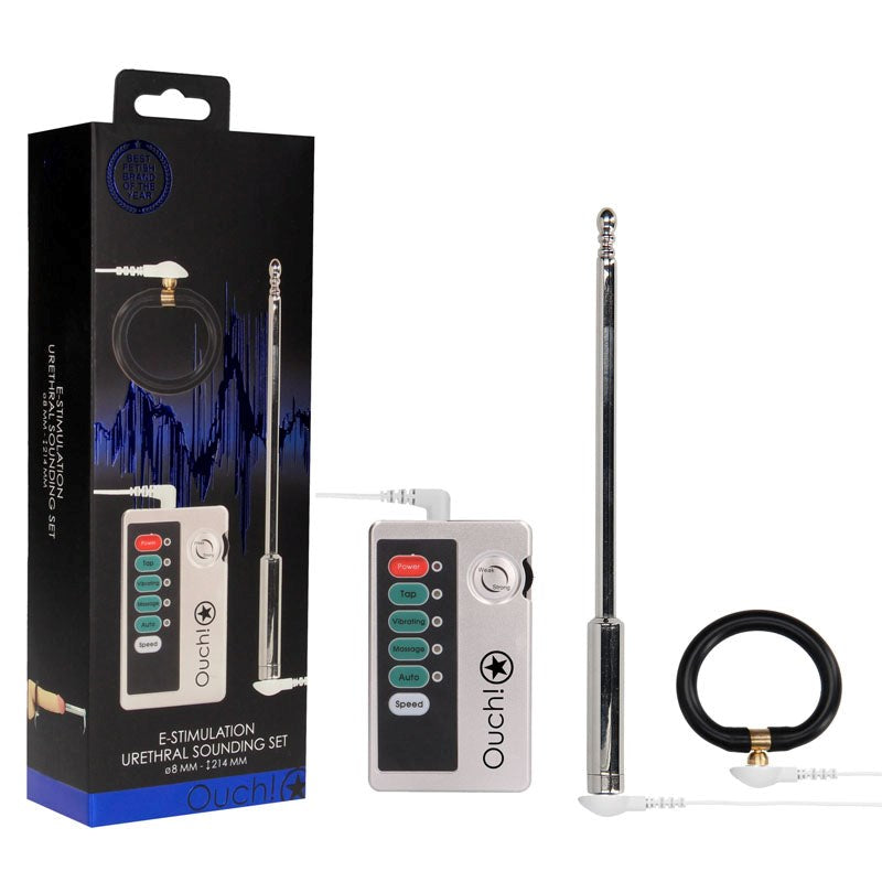 OUCH! Pleasurable E-stim Urethral Sounding Exploration Kit Penis Plugs