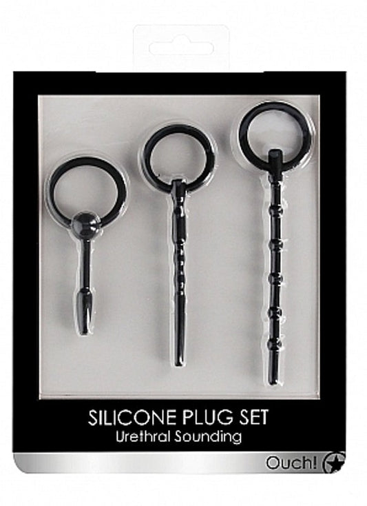 Ouch! Urethral Sounding Plug Set - Cock Rings