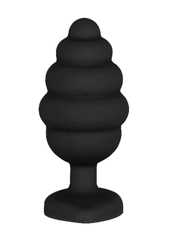 OUCH! XL Ribbed Diamond Heart Plug - Indulge in Luxury Butt Plugs