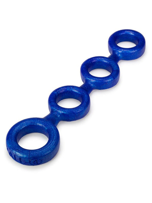 Oxballs 4-Ball Cock Ring With 3 Ballstretcher O/S - Cock Rings