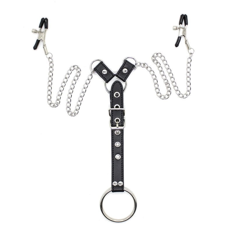 Penitentiary Nipple Clamps and Cock Ring Set Nipple and Clit Clamps