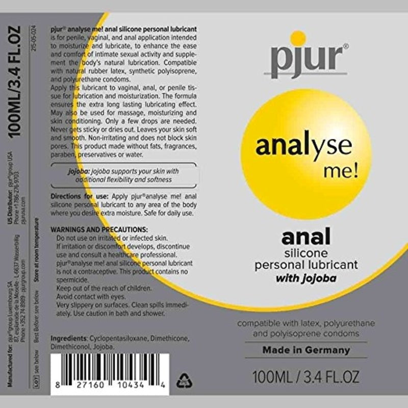 Pjur Analyse Me Relaxing Silicone Anal Glide Silicone Based Lubes