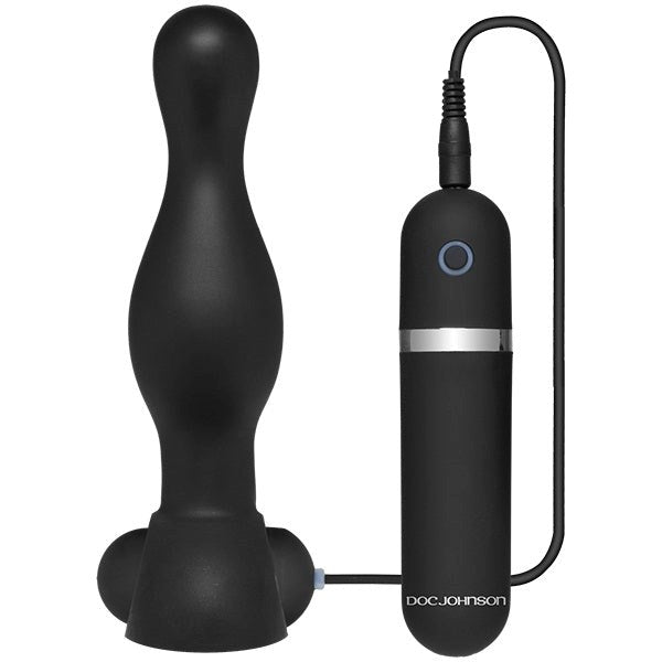 Doc Johnson Platinum The Delight Vibrating Anal Plug Black Anal Vibrators
