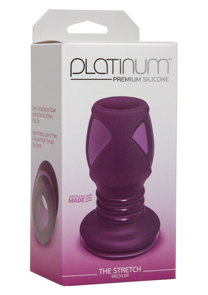 Doc Johnson Platinum The Stretch Medium Butt Plug Purple Butt Plugs