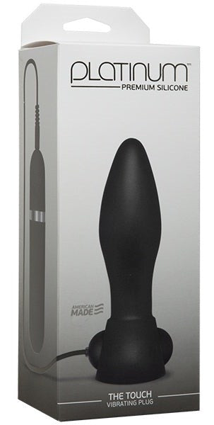 Doc Johnson Platinum The Touch Vibrating Anal Plug Black Butt Plugs