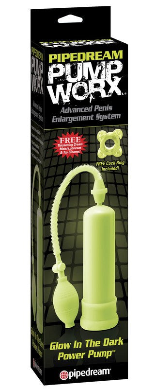 Pump Worx Glow In The Dark Power Mens Penis Pump Pumps, Extenders and Sleeves