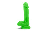 Neo Dual Density Realistic Cock With Balls 6 Inch Neon Green Realistic Dildos