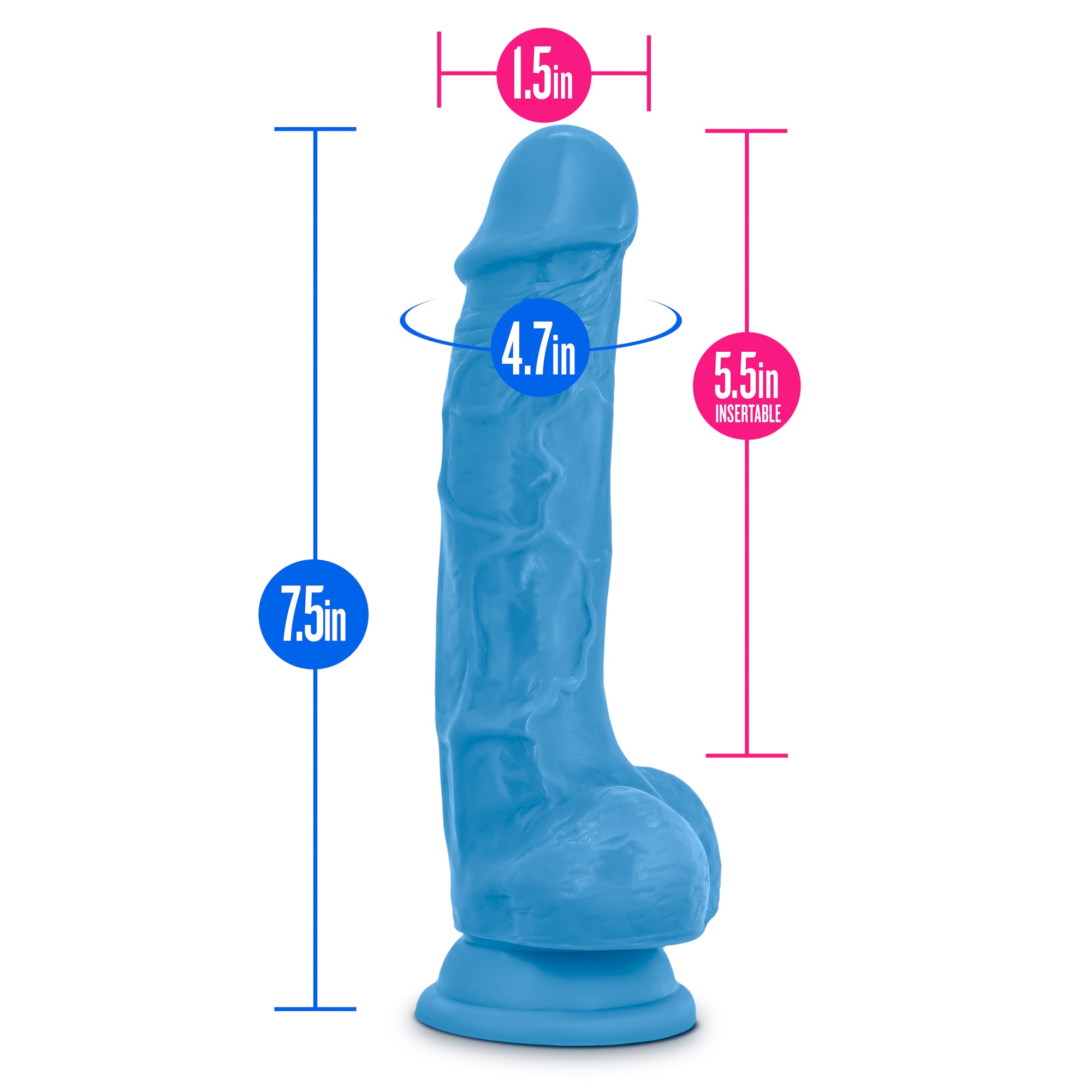 Neo Dual Density 7 Inches Realistic Cock With Balls Realistic Dildos